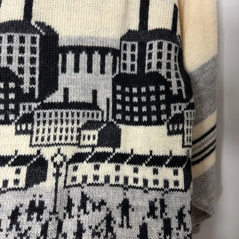 Vintage Westmorland Knit 100% Wool Sweater City Neutrals Crewneck Size Large *O - Picture 14 of 14